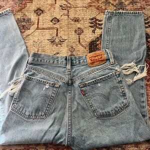 Levi's Distressed Blue Jeans